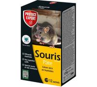 Protect Expert - Appât pâte pour souris SOURIPAT120 - Lieux secs et humides - 12 x 10 g