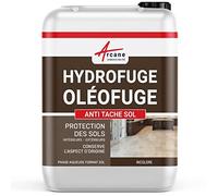 Anti-Tache Sol, Traitement Hydrofuge Oléofuge Terrasse 20 L | Hydrofuge Oléofuge Invisible, Protège des Taches, Imperméabilise Terrasses, Carrelage, Béton, Pierre - Arcane Industries