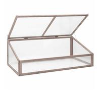 ANTI-UV Serre Large, Résistance aux UV, Gris 110x58,5x39 cm Bois de sapin J4528AS4528EU