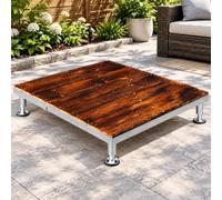 Antidérapante Dalles de Sol Imperméables pour Jardin Piscine Balcon Marron | Caillebotis Exterieur Dalle Bois pour Patio, Balcon, Jardin Et Piscine(15cm/5.9in)
