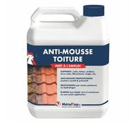 Metaltop - Antimousse Toiture - 1 L - Prêt à l'emploi performant pour ardoises, tuiles, fibre ciment, bac acier.