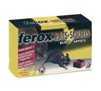 Antinuisible rats et souris Ferox en blocs hydrofuges, lot de 8
