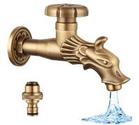 Antique Robinet de Jardin Style Renaissance 1/2" Robinet Gargouille en Laiton pour Fontaine Design tête de Dragon Et machine à laver 1