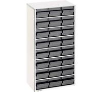 antistatique (ESD) raaco 1224-02 Casier ESD (L x l x H) 306 x 150 x 552 mm Nombre de compartiments: 24 câble de terre inclus