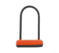 Antivol de vélo en U 14 mm résistant aux intempéries et à la poussière | Cylindre à double ouverture, déverrouillage flexible, mécanisme anti-levier, sécurité du faisceau, 2 clés incluses (orange)