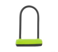 Antivol de vélo en U 14 mm résistant aux intempéries et à la poussière | Cylindre à double ouverture, déverrouillage flexible, mécanisme anti-levier, sécurité du faisceau, 2 clés incluses (vert)