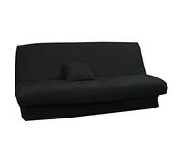 Antonouse Housse de clic clac Extensible 120 à 140cm-180 à 200cm (Noir) (Noir)