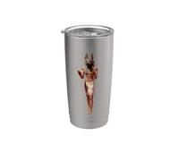 Anubis Statue intégrale en pose magique Gobelet isotherme en acier inoxydable double paroi