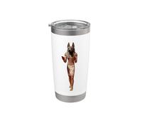 Anubis Statue intégrale en pose magique Gobelet isotherme en acier inoxydable double paroi