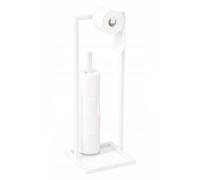 Anwicar Porte Papier Toilette sur Pied 70 cm - Moderne Accessoires WC - Métal Toilet Paper Holder - Toilet Roll Holder - Blanc 70x25x25 cm