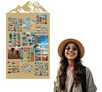 Anwicar Tableau Magnétique avec Crochet Petit & Grand - Tableau Magnétique à l'entrée - Parfait pour Aimants et Notes - Panneau Aimanté Mural - Surface D’Écriture - Doré 87x49 cm