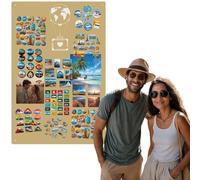 Anwicar Tableau Magnétique avec Crochet Petit & Grand - Tableau Magnétique à l'entrée - Parfait pour Aimants et Notes - Panneau Aimanté Mural - Surface D’Écriture - Doré 74x49 cm
