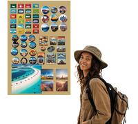 Anwicar Tableau Magnétique - Tableau Effaçable en Acier - Idéal pour Aimants et Notes - Tableau Noir Magnétique Mural - Compatible avec Marqueurs Craie - Kit de Montage Inclus - 50x30 cm - Doré