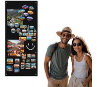 Anwicar Tableau Magnétique - Tableau Effaçable en Acier - Idéal pour Aimants et Notes - Tableau Noir Magnétique Mural - Compatible avec Marqueurs Craie - Kit de Montage Inclus - 70x30 cm - Noir