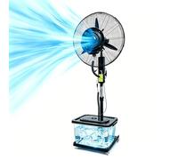 AnYaBinni Industrie Ventilateur Brumisateur avec Réservoir 40L, 3 Vitesses, Brasseur d'air sur pied Oscillant 80° pour Commerciaux, Ateliers, Garages et Jardins