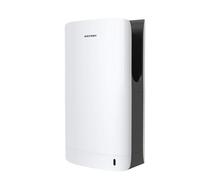anydry Sèche-Mains Jet Double Face avec HEPA et Thermostat Auto 7-10s | Prise UE 220-240V, Séchage 7-10s, Filtre HEPA, Chauffage Auto sous 25°C, ABS, Bac Récupérateur d'Eau, Mural