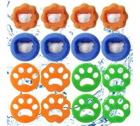 anyìshwu Anti Poil Machine à Laver, 16 Pièces Boule Anti Poil, Enleve Poil Animaux Réutilisable, Balle de Lavage, Attrape Poils Machine a Laver pour Vêtements et la Literie