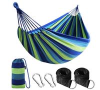 ANYOO Hamac d'extérieur de Camping Toile Portable avec Sangles pour Arbres | Léger, Robust, Respirant, avec Sac de Transport, pour Jardin, Balcon, Patio, la Plage, Randonnée, Capacité de Charge 300 kg