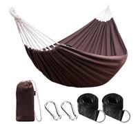 ANYOO Hamac d'extérieur de Camping Toile Portable avec Sangles pour Arbres | Léger, Robust, Respirant, avec Sac de Transport, pour Jardin, Balcon, Patio, la Plage, Randonnée, Capacité de Charge 300 kg