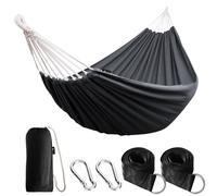 ANYOO Hamac d'extérieur de Camping Toile Portable avec Sangles pour Arbres | Léger, Robust, Respirant, avec Sac de Transport, pour Jardin, Balcon, Patio, la Plage, Randonnée, Capacité de Charge 300 kg