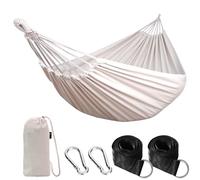 ANYOO Hamac d'extérieur de Camping Toile Portable avec Sangles pour Arbres | Léger, Robust, Respirant, avec Sac de Transport, pour Jardin, Balcon, Patio, la Plage, Randonnée, Capacité de Charge 300 kg