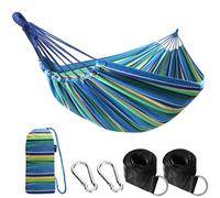 ANYOO Hamac d'extérieur de Camping Toile Portable avec Sangles pour Arbres | Léger, Robust, Respirant, avec Sac de Transport, pour Jardin, Balcon, Patio, la Plage, Randonnée, Capacité de Charge 300 kg