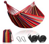 ANYOO Hamac double 270 x 150 cm, capacité de charge 300 kg, rouge