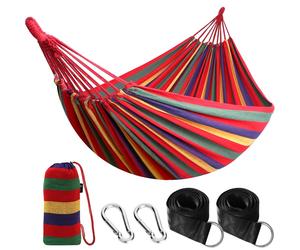 ANYOO Hamac double 270 x 150 cm, capacité de charge 300 kg, rouge