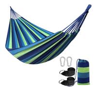 ANYOO Hamacs en coton portable avec sangles d'arbre, installation facile, lit suspendu intérieur/extérieur, capacité de 250 kg, parfait pour le jardin, le camping, les voyages