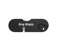 AnySharp- Aiguiseur de Couteaux Portable, Pour Camping, Pêche, Plein Air, Allume-Feu, Outils d'Affûtage en Carbure & Diamant, Noir
