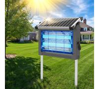 Anysun Destructeur d'Insectes Solaire, Lampe Anti Moustique Extérieur 4500V | Batterie 4000mAh, Rechargeable USB, IPX5, Capteur Crépusculaire, Câble 3 m, pour Terrasse, Balcon, Jardin, Camping