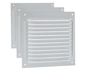 Anzapack 814345H - Grille plate 15 x 15 cm. Blanc (Lot de 3)