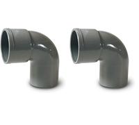 Anzapack 857702K - Coude en PVC de 87° mâle-femelle de 40 mm. (Lot de 2)