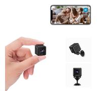 AOBOCAM Mini caméra, caméra de surveillance 4K HD WiFi pour intérieur, transmission en direct, application pour micro caméra intérieure avec batterie, petite caméra de sécurité compacte avec détecteur
