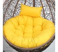 Aocase Coussin Fauteuil Suspendu, Coussin Papasan Rond Épais 110cm - Housse Détachable Lavable en Polyester Imperméable - pour Chaise Suspendue d'Extérieur/Jardin, Balcon, Salon,No11,90cm