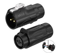 AOHUA Connecteur étanche LP-20 à 2 broches IP68 - Fiche rapide circulaire aéronautique mâle femelle pour l'industrie, panneaux d'affichage extérieurs, projets souterrains, ø9-13 mm
