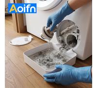 Aoifn Bac de drainage pour lave-linge, Plateau collecteur d'eau pour lave-linge à chargement frontal, Outil de protection contre les déversements au sol pour la lessive Kit 1