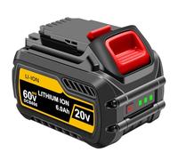 Aokicase Batterie de rechange pour Dewalt 20 V/60 V, compatible avec DCB200/DCB203/DCB204/DCB205/DCB206/DCB209/DCB180/DCB182/DCB183/DCB184/DCB185/DCB606/DCB609 9000mah, 1 pièce, noir