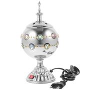AOKWAWALIY Brûleur D'Encens Électrique Arabe avec Couvercle 8.07 Pouces Porte-Encens Décoratif pour Maison Bureau Yoga Style Moyen-Orient