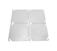 Aolidsive Boîte de Jonction Métallique 4x4 Pouces, Acier galvanisé | Plaque de Montage à Cornière à Fentes, Bord Lisse Facile à Installer, Peignable, Protection contre la Poussière et les