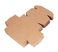Aolidsive Boîte d'Emballage de 50 Pièces, Boîte-cadeau en Papier Kraft 65x65x30mm, Carton Pliable avec Motif de Feuille d'érable pour Fête de Mariage, Emballage de Savon et de Bonbons