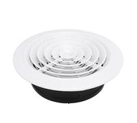 Aolidsive Bouche D'aération Ronde 200mm, Grille Murale Réglable pour | Matériau ABS Robuste, Panneau Blanc Amovible pour Nettoyage Facile, Usage pour Aspiration et évacuation pour Bureau ou