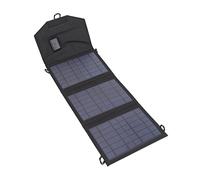 Aolidsive Chargeur Solaire, Chargeur de Panneau Solaire Pliable en Polysilicium 10,5 W 5 V Sortie USB avec Conversion de 19% et Crochets pour Camping Randonnée Voyage pour Téléphones et Appareils