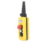 Aolidsive Contrôle de Levage de Grue Interrupteur à Bouton-poussoir de Levage ABS AC250V 5A AC500V 2A Vitesse Unique 2 Boutons avec Arrêt d'urgence pour Applications de Contrôle de de de Grue