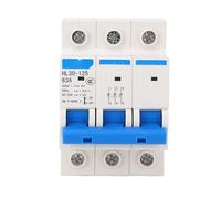 Aolidsive Disjoncteur Miniature à 3 Pôles, Interrupteur d'isolation à Montage sur Rail DIN Ignifuge PC 400 V 63 A avec Déclencheur de Sous-tension, pour Circuits d'alimentation 'hôtel,