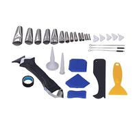 Aolidsive Ensemble d'outils de Calfeutrage Multifonctionnel 14 en 1, Buses en Acier Inoxydable ABS, Idéal pour les Tâches d'étanchéité de la Cuisine et de la Salle de Bain
