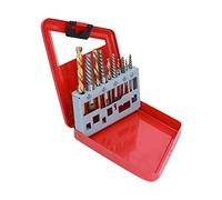 Aolidsive Jeu de Forets d'extraction de Vis 10 Pièces, Forets à Main Gauche en Acier Rapide pour le Retrait des Boulons Endommagés, Coffret en Métal pour les Amateurs de Bricolage (boîte en fer