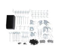 Aolidsive Kit D’organisateur D’accessoires pour Panneau perforé, | Crochets en Métal avec Capuchons en Caoutchouc Antidérapants, Compatibles avec le Rangement de Garage et D’atelier,