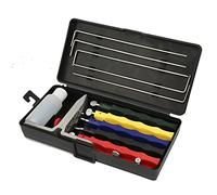 Aolidsive Kit de Pierre à Aiguiser les Couteaux, Système D'affûtage à 4 Angles avec Tiges de Guidage, Boîte de Rangement pour Usage en Cuisine