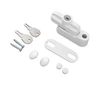 Aolidsive Loquet de Verrouillage de Fenêtre Externe en Alliage d'aluminium, Serrure à Boucle de Fenêtre Plate Blanche pour Fenêtres Simples et Doubles, Conception Antivol en Forme de T pour Usage
